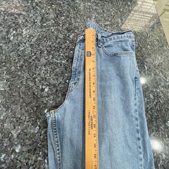 Levi’s 550 Relaxed Fit Jeans W40 L32 Light Wash Distressed Hem - Picture 6 of 10